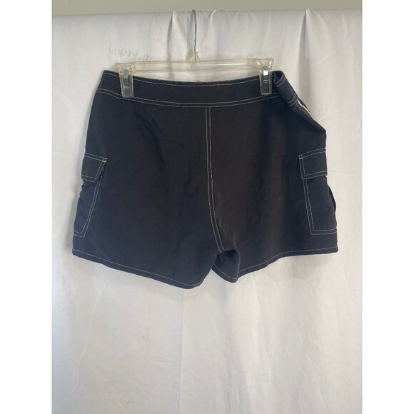 sideout  short swim tie hook & loop black white stripe pockets polyester 13 READ - Picture 6 of 6